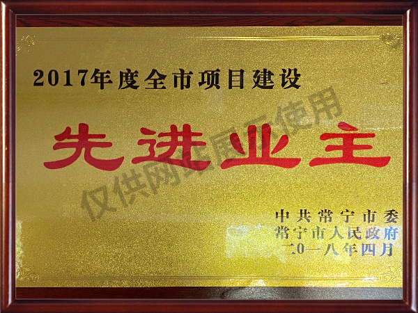 2017全市項目建設先進業主